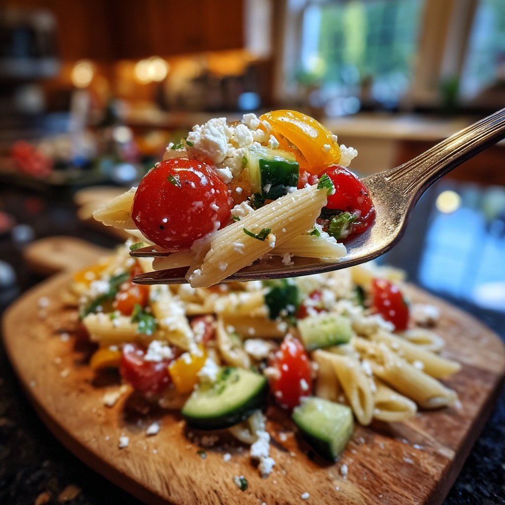 Mediterraner Nudelsalat Zum Grillen