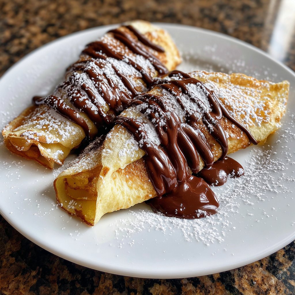 Pfannkuchen mit Schokolade