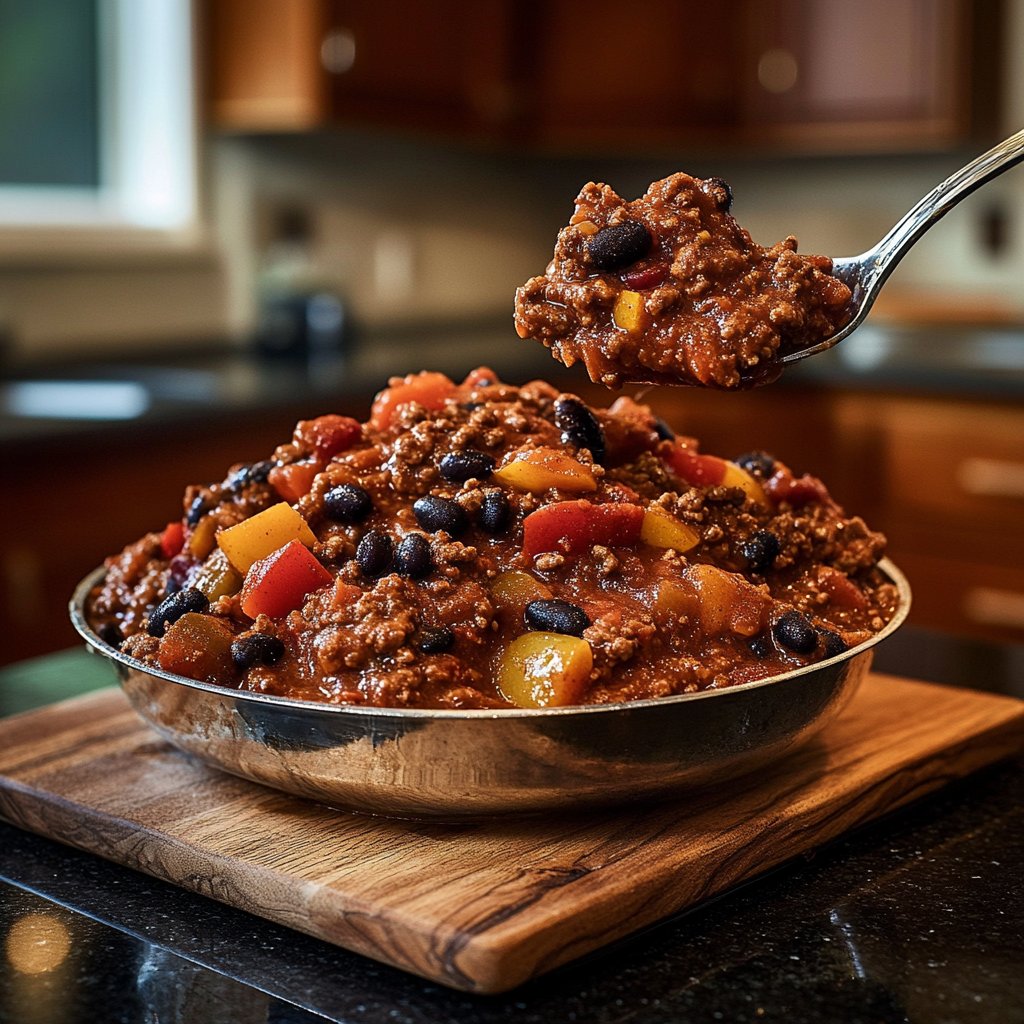 Chili sin Carne mit Kakao