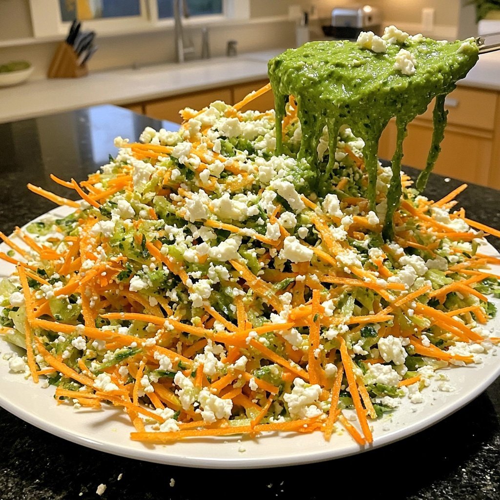 Green Goddess Salat mit Spitzkohl und Feta