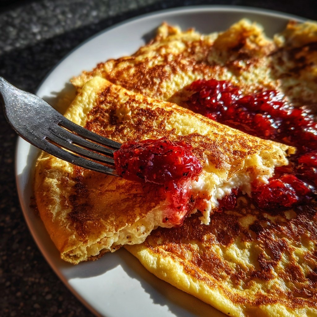Pfannkuchen mit Quark