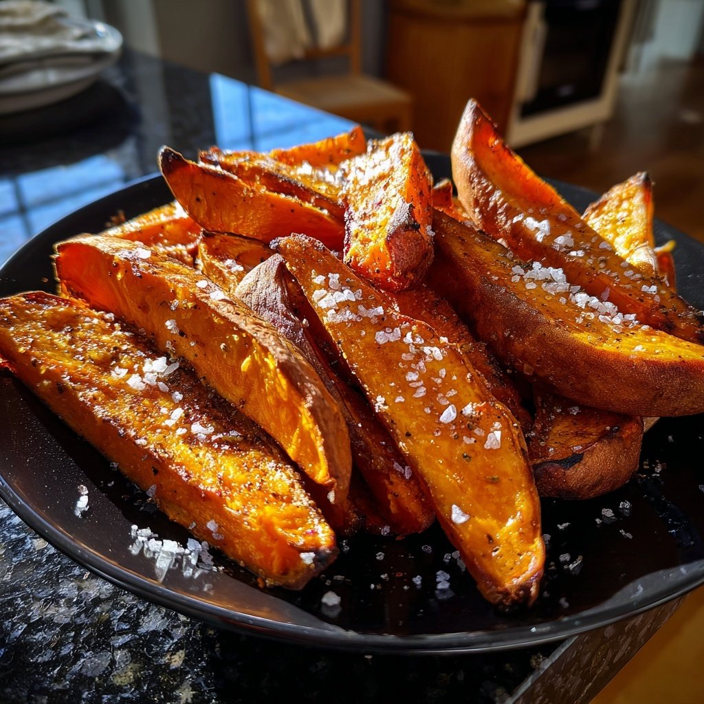 Gegrillte Süßkartoffeln Spalten