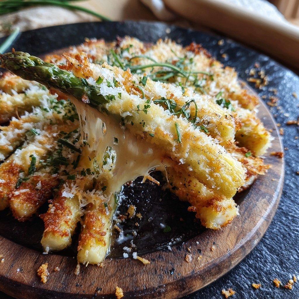 Grüner Spargel Mit Parmesan Kruste