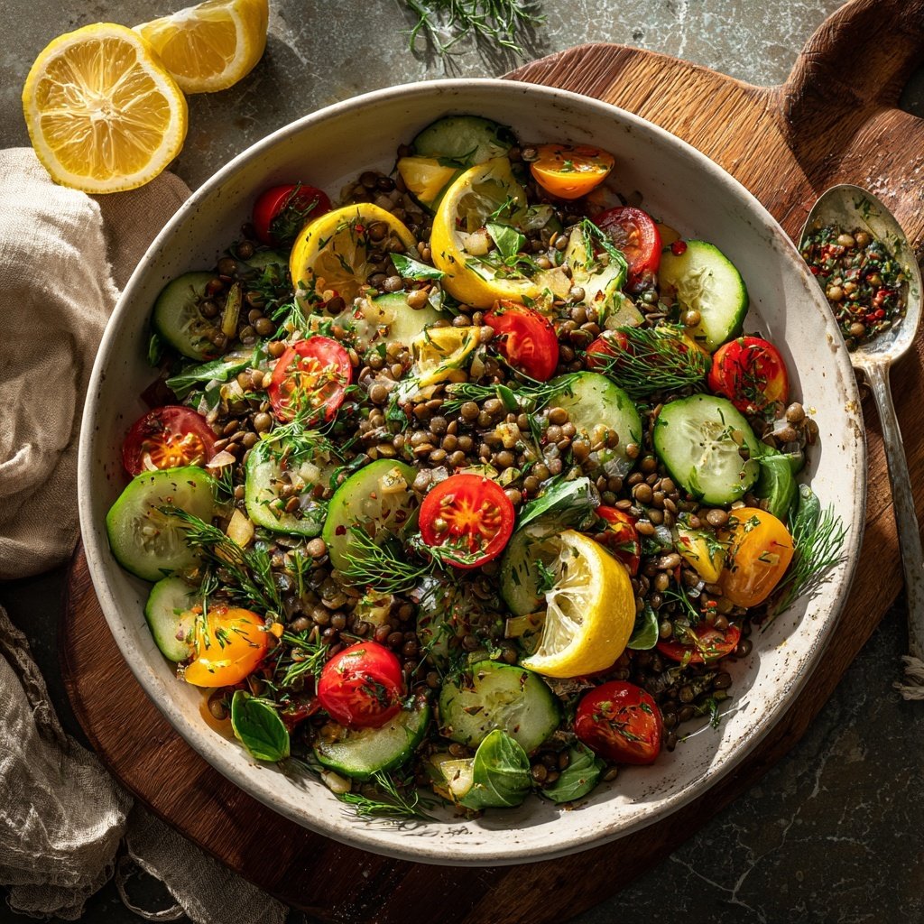 Salat Zum Grillen Mit Linsen