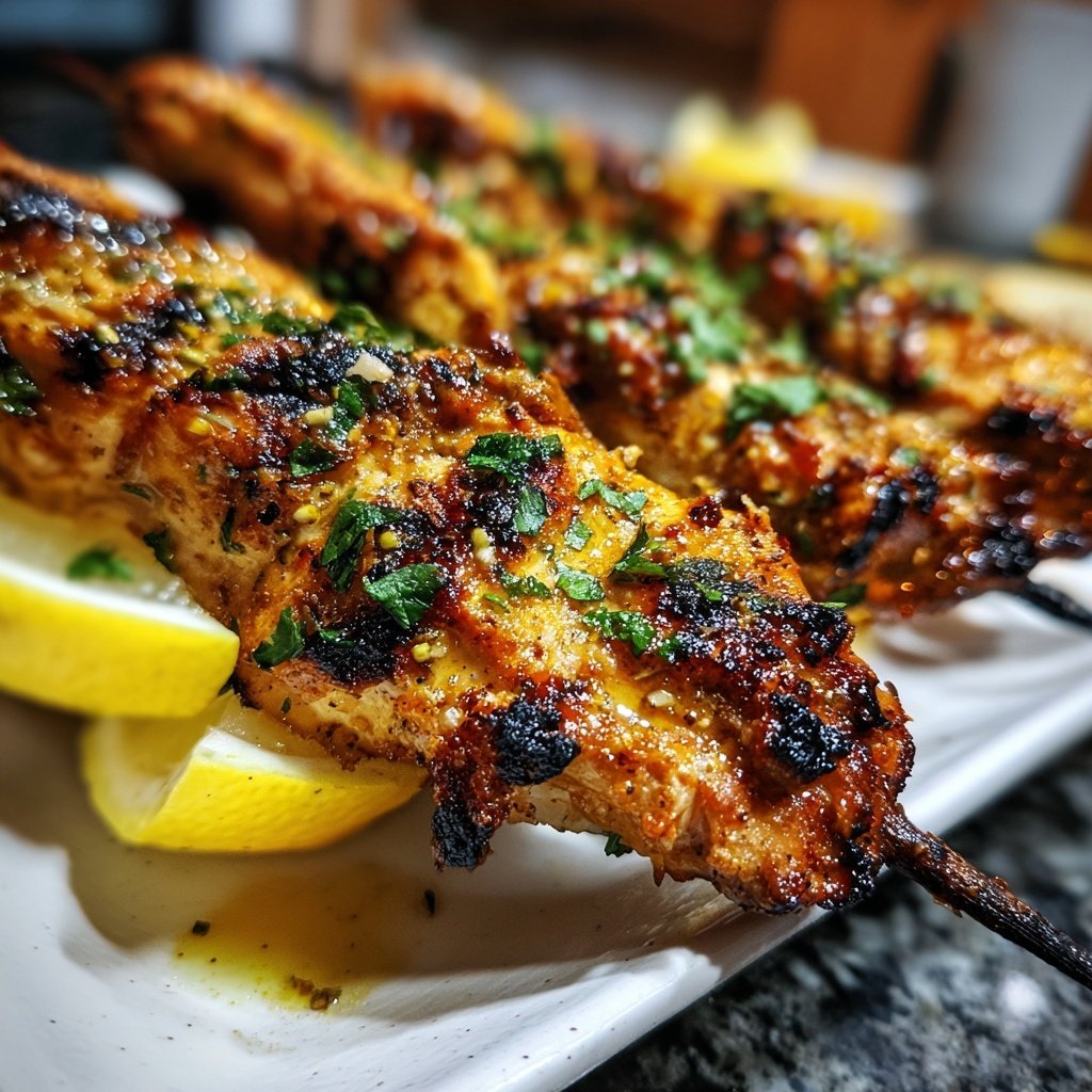 Hähnchenbrust Spieße