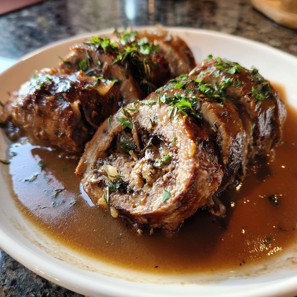 Hausmannskost Rinderrouladen mit Rahmsoße